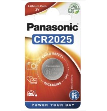 Panasonic CR2025 lithium knoopcel batterij 3V voor autosleutels, horloges en kleine elektronische apparaten.